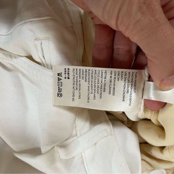 Anthropologie Scout Slim Pleated Pants Slouchy Lyocell In Cream 27 - Picture 13 of 15